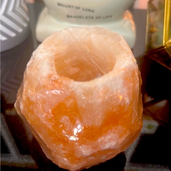 Himalayan salt tea light or votive holder NEW in wrapper - Picture 2 of 5